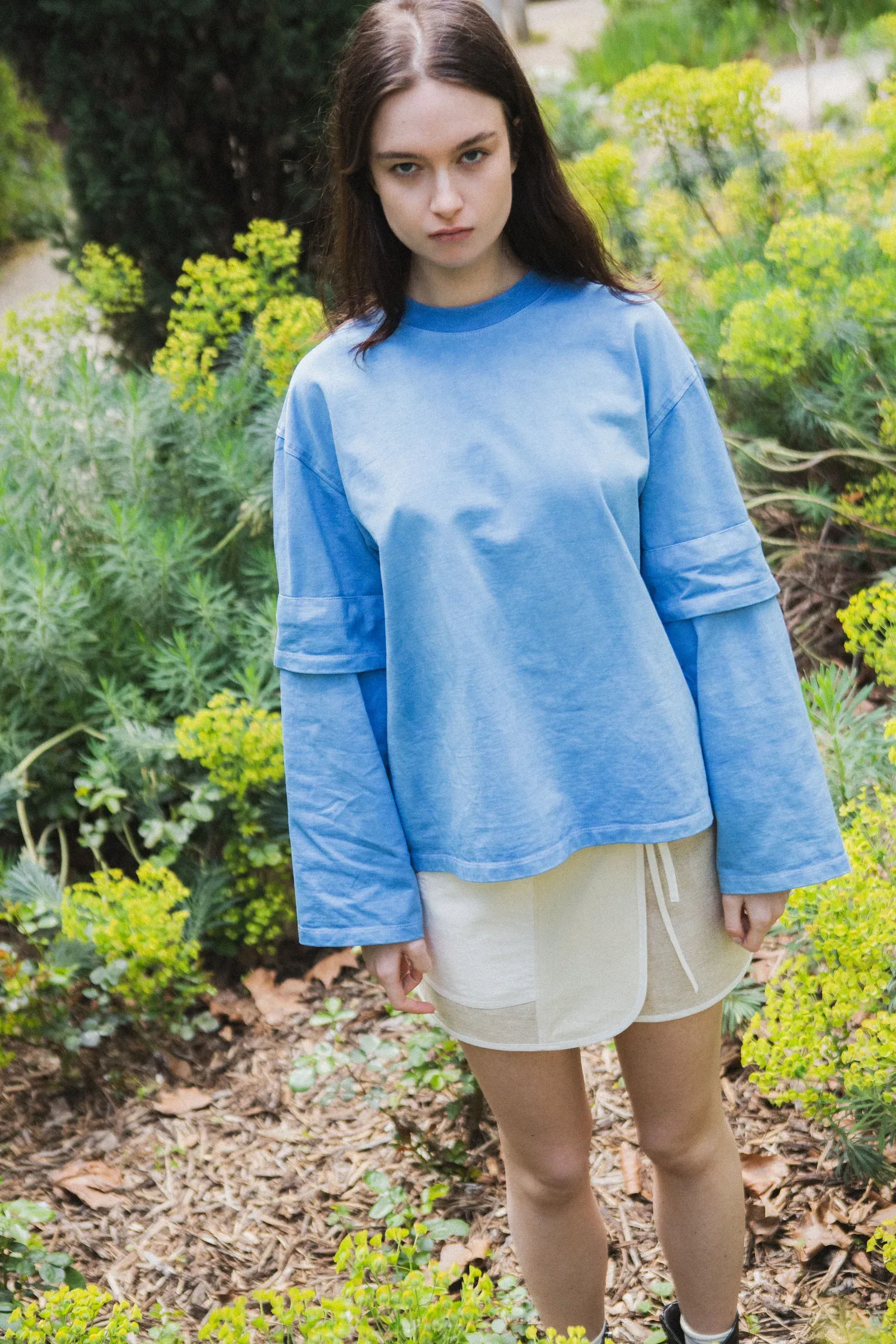 T-shirt Quantième en indigo persicaire — extérieur