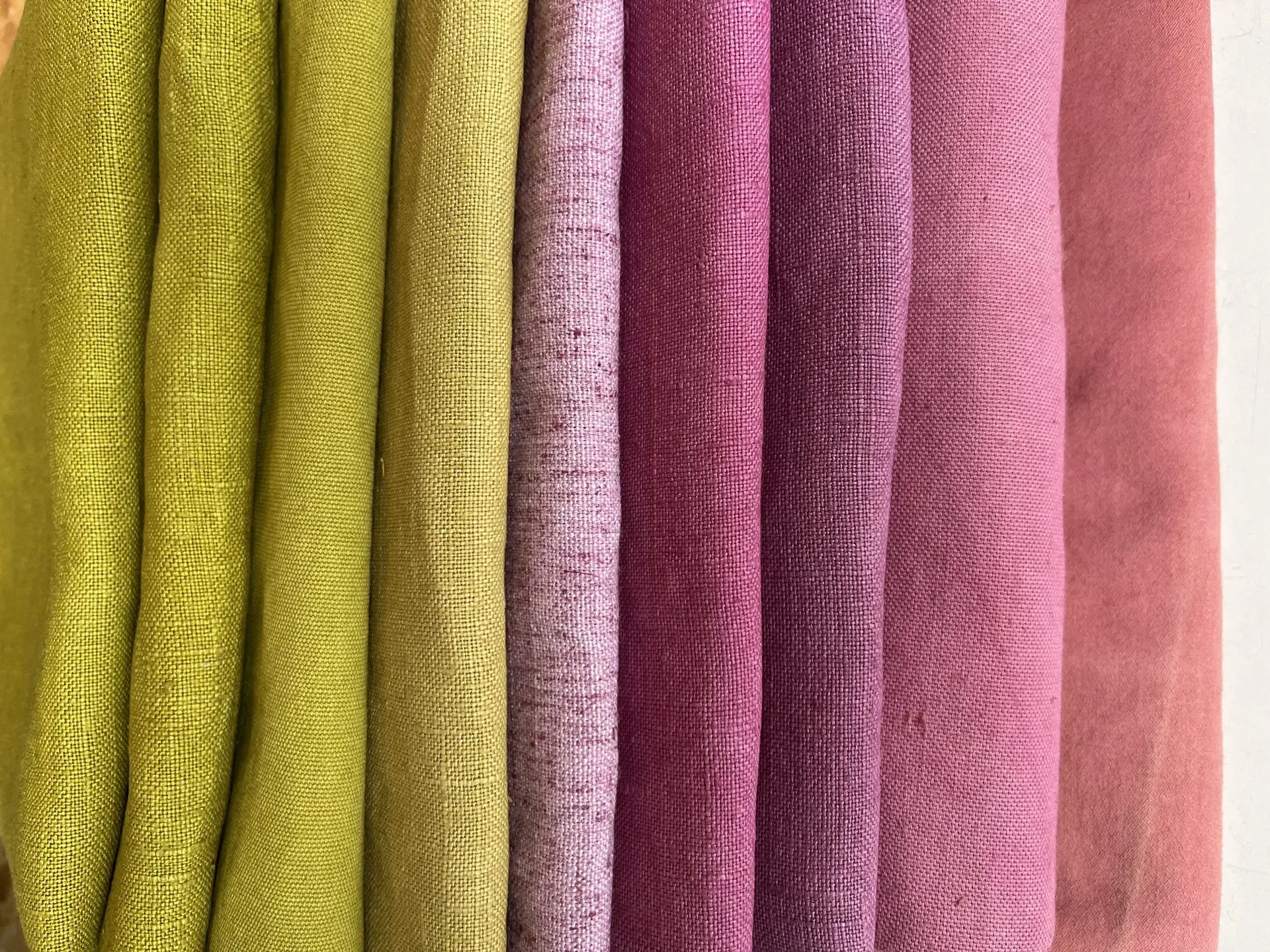 Teinture etoffes lin